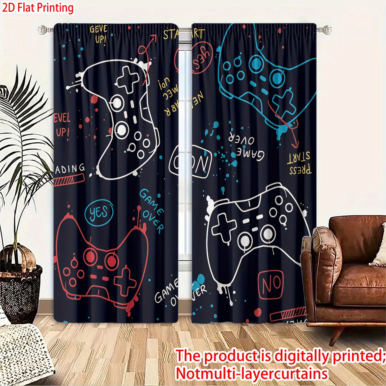 Retro Gaming Youtube - Funny Gaming Curtains Video Game Retro
