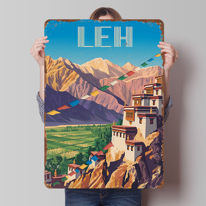 Retro Gaming India - Leh India Travel Printed Poster Customized