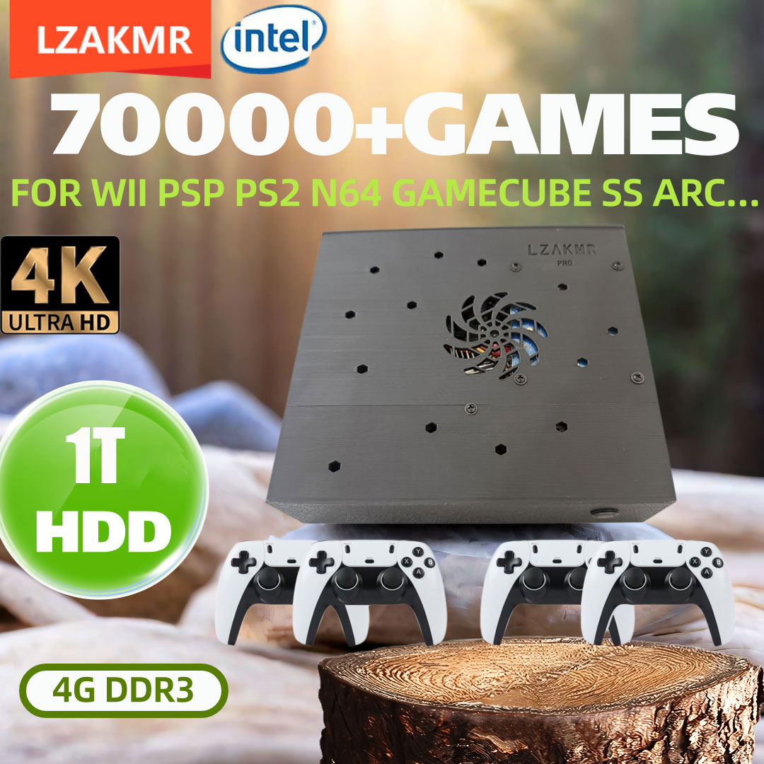 Retro Gaming Emulator - 4G/8G Built-in 85000 Games 1T HDD