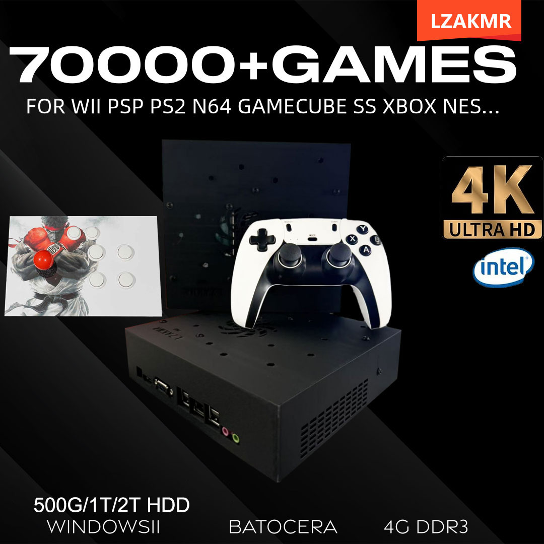 Retro Gaming Emulator - Retro Gaming Console 70000+ Games 2TB