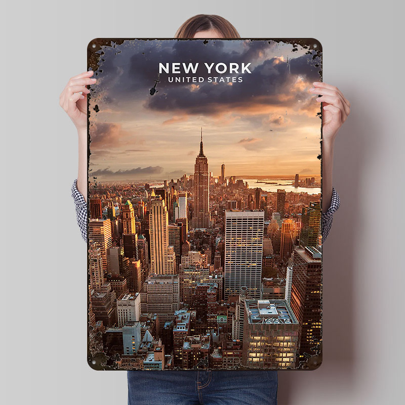 New York Metal Poster Metal Si - Retro Gaming York review and price