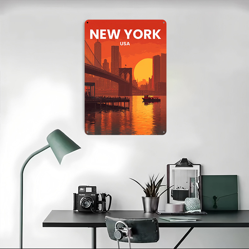 New York Cityscape At Sunset P - Retro Gaming York review and price