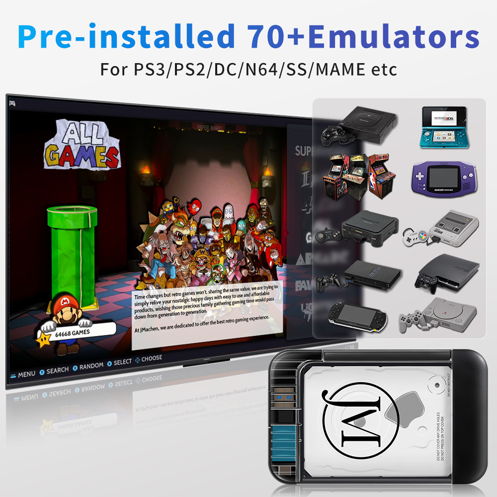 RETROBAT Portable 500G Gaming  - Retro Gaming Com review and price