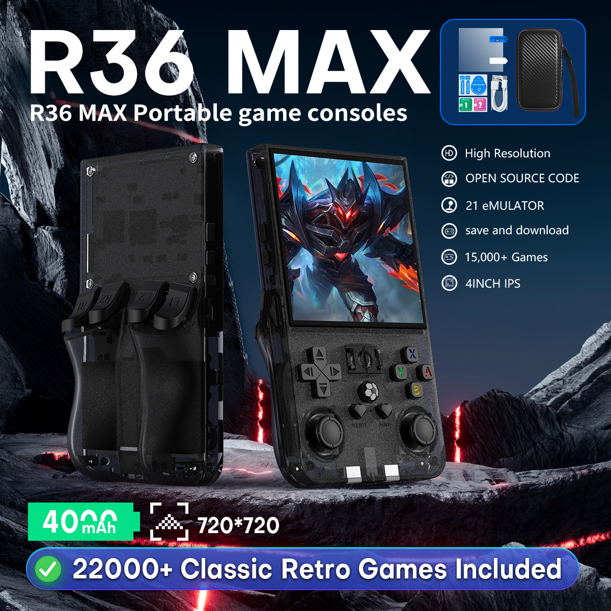 Open Source R36MAX Portable Vi - Retro Gaming Com review and price