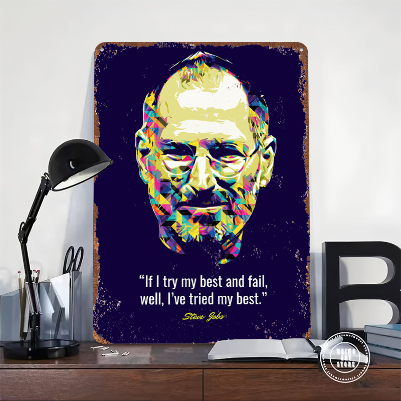 Steve Jobs Quotes Tinplate Pos - Retro Gaming Jobs review and price