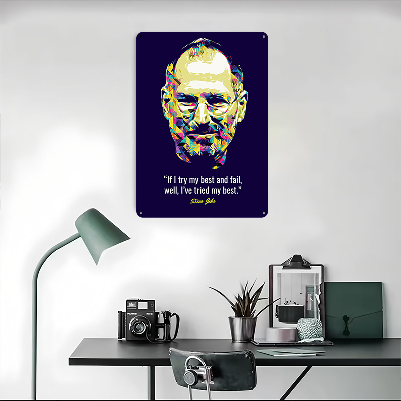 Steve Jobs Quotes Tinplate Pos - Retro Gaming Jobs review and price
