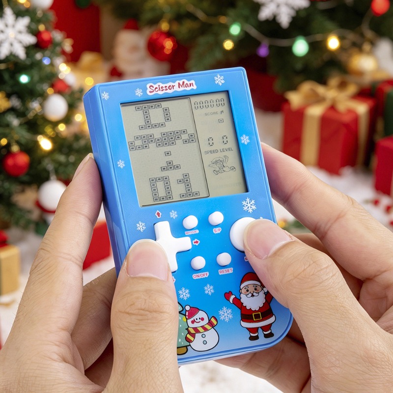 Santa & Snowman Print Brick Ga - Retro Gaming Portable review and price